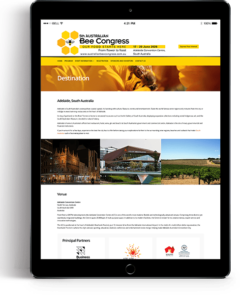 5th Australian Bee Congress Web Design